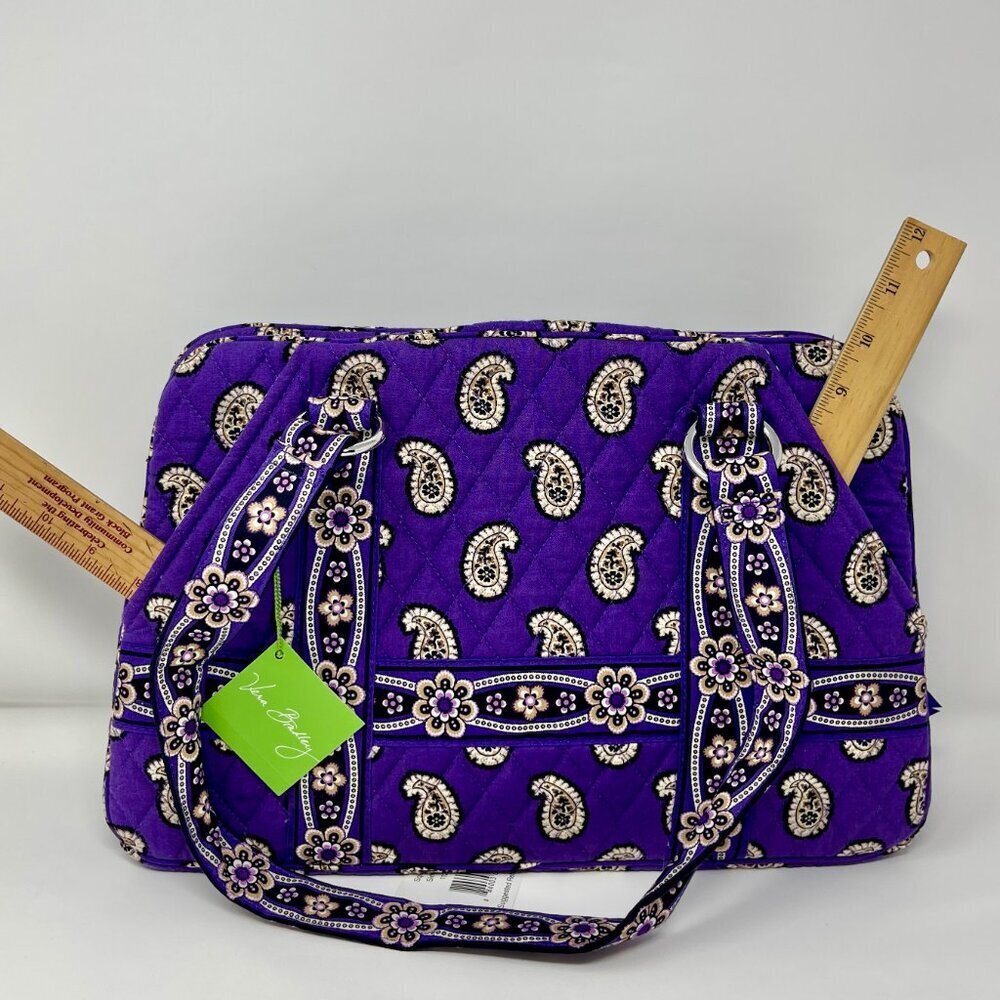 Vera Bradley Shoulder Bag NWT & NWT Matching Wristlet Simply Violet - Picture 10 of 16